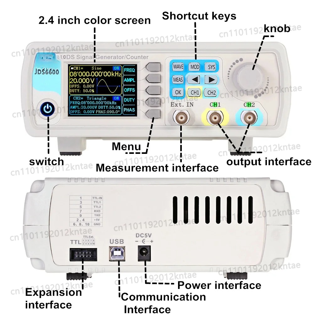JDS6600 15/30/40/50/60MHz DDS  - Dual Channel Arbitrary Waveform Function Generator 60Mhz 评论和价格