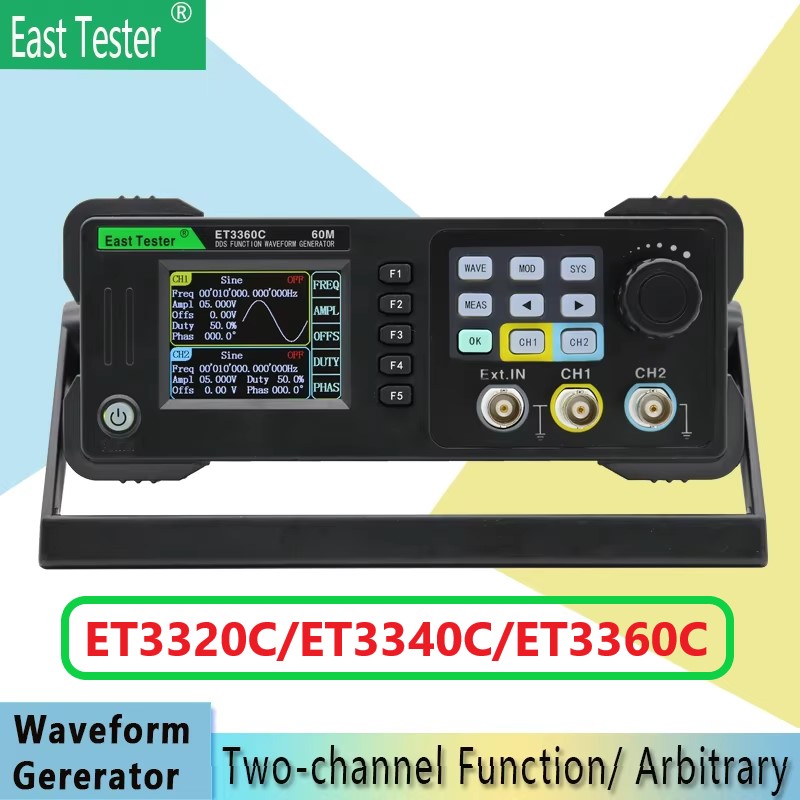 East Tester ET3320/40/60C Mini - Dual Channel Arbitrary Waveform Function Generator 60Mhz 评论和价格
