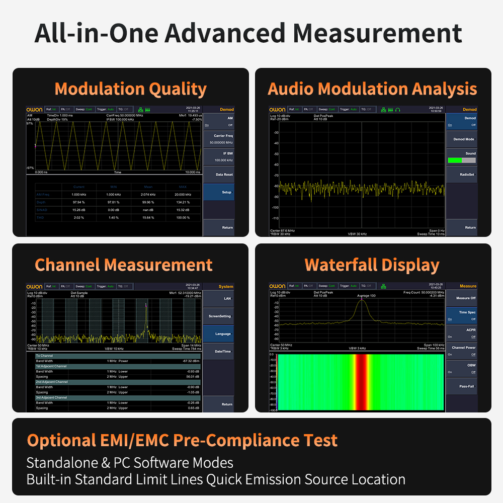 OWON Spectrum Analyzer With Tr - Spectrum Analyzer Tracking Generator 1.5Ghz 评论和价格