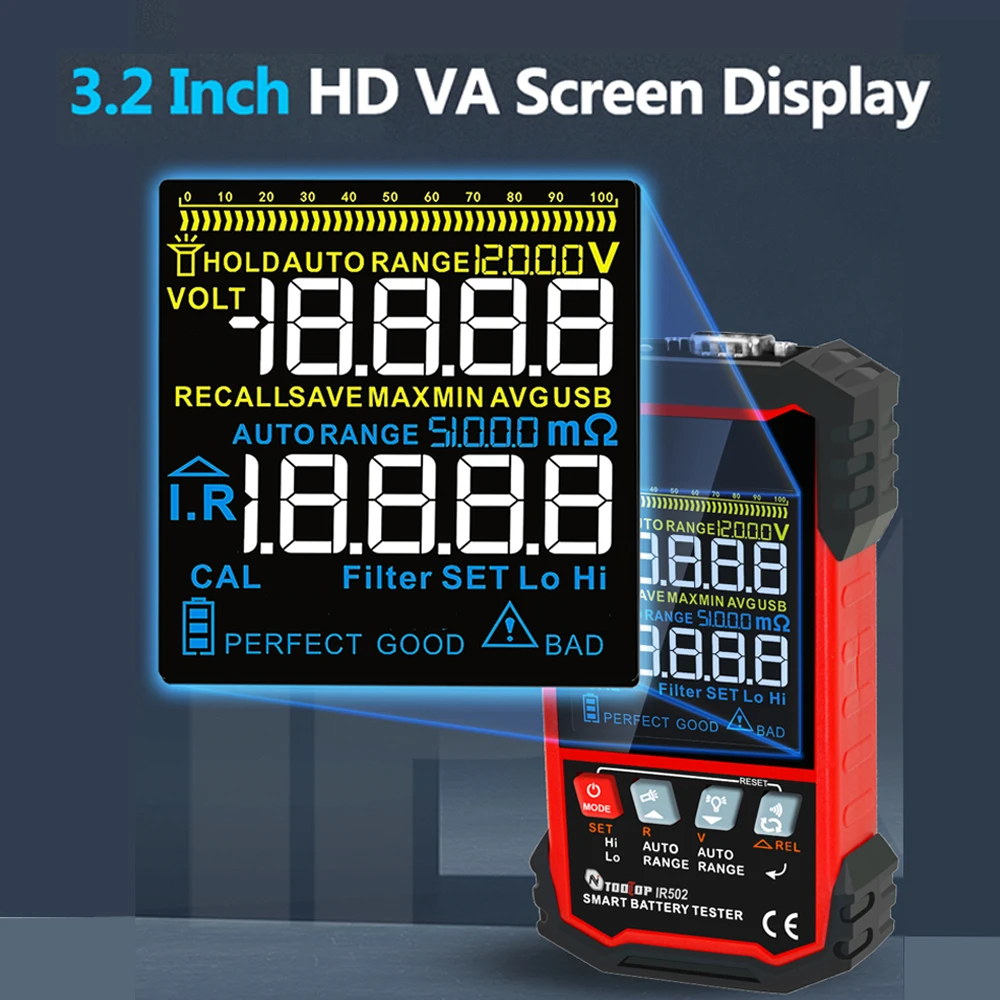 TOOLTOP ±120V Internal Resista - Battery Internal Resistance Tester Four Wire 评论和价格